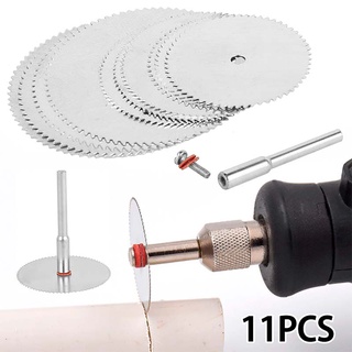 11pcs set Mini Circular Saw Blade Electric Grinding Cutting Disc Rotary Tool for Dremel Metal Cutter Power Tool Wood Cutting Discs