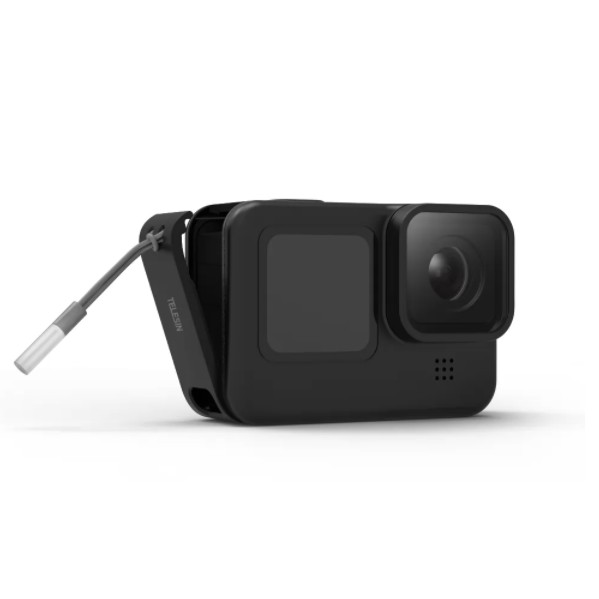 Telesin ฝาปิดแบตแบบมีช่องชาร์จแบต Battery Cover With Charging สำหรับ GOPRO 13/12/11/10/9