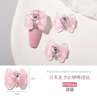 โบว์เรซิ่นแต่งเพชร จำนวน 10 ชิ้น
