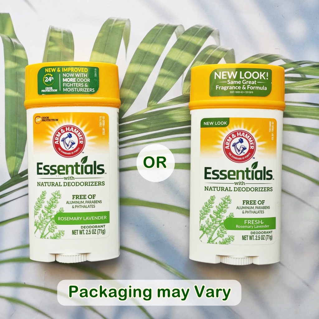 อาร์มแอนด์แฮมเมอร์ โรลออนสติ๊ก  Essentials Natural Deodorizers Fresh Rosemary Lavender 71g (Arm & Hammer®)
