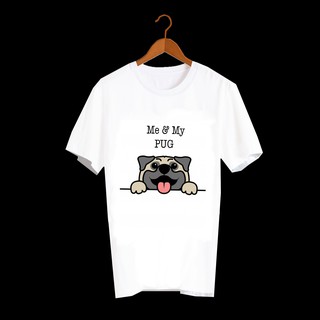 เสื้อยืดลายหมา ปั๊ก Me &amp; My PUG MMD34