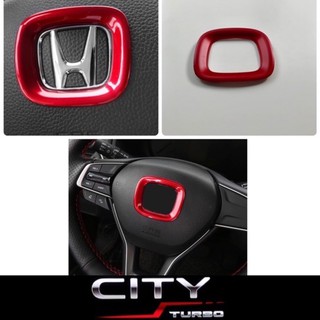 ครอบ Logo Honda CITY 2020 Turbo สีแดง