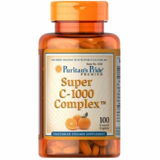 Puritan vitamin C Super C 1000mg. 100 เม็ด วิตามินซีที่ครบสุดๆ บำรุงผิว ต้านหวัด จากอเมริกา