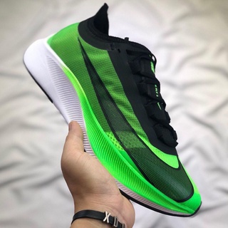 % 100 โรงงานโดยตรงใหม่ Nike Zoom Fly 3 รองเท้าผ้าใบผู้ชายและผู้หญิงรองเท้าวิ่งรุ่นที่สามบินมาราธอนรองเท้าวิ่ง AT8240-300