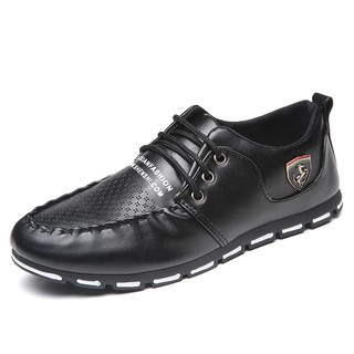 Casual Formal Shoes รองเท้าหนัง ผู้ชาย No.115 - Black