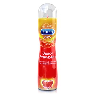 Durex Play Saucy Strawberry 50 ml/100ml เจลหล่อลื่นดูเร็กซ์ เพลย์ สตรอเบอร์รี่ 50 มล./100มล.