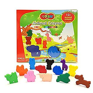 Toru animal crayon / dino crayon 12 colors I สีเทียนรูปสัตว์