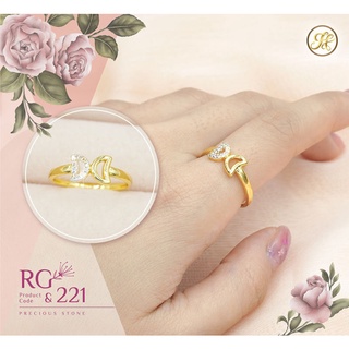 JNist แหวนเพชร ประดับเพชรสวิส CZ แหวนทอง Gold Diamond Women Ring รุ่น RG221