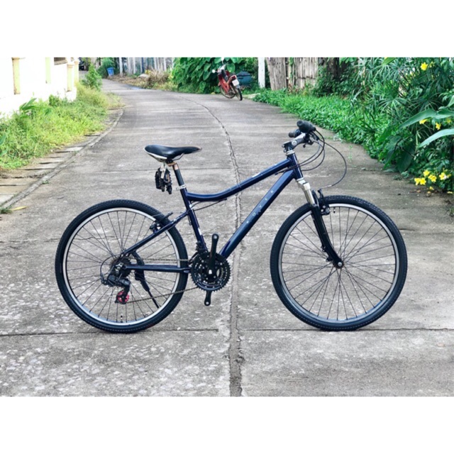 จักรยานเสือภูเขา เก่าญี่ปุ่น ยี่ห้อ Rover แท้ สีน้ำเงินลูไซด์สวยๆ(1)เฟรมอะลู มีโช้คหน้า มีเบาะเดิม