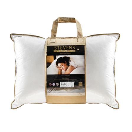 หมอน หมอนหนุน STEVENS MICROFIBER 19x29 นิ้ว สีขาว หนอนหนุนนอน