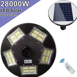 โคมไฟโซล่าเซลล์ UFO 20 ทิศทาง LED 22000W -  28000W  Square Light ไฟถนน พลังงานแสงอาทิตย์ Solar Street Light