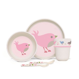 Penny ชุดทานอาหารไม้ไผ่ Scallan Design Bamboo Meal Set with Cutlery - Chirpy Bird