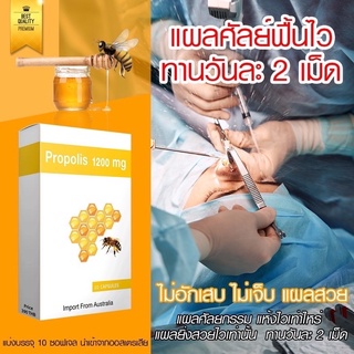 PROPOLIS 1200 mg แผลศัลย์แห้งไว แผลอักเสบ เป็นสิว แผลซ้ำใน แผลเบาหวาน ภูมิแพ้