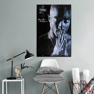 2pac Notorious B I G Biggie นักร้อง Tupac Shakur โปสเตอร์พิมพ์ผ้าใบ Wall Art ภาพตกแต่งบ้าน Unframed