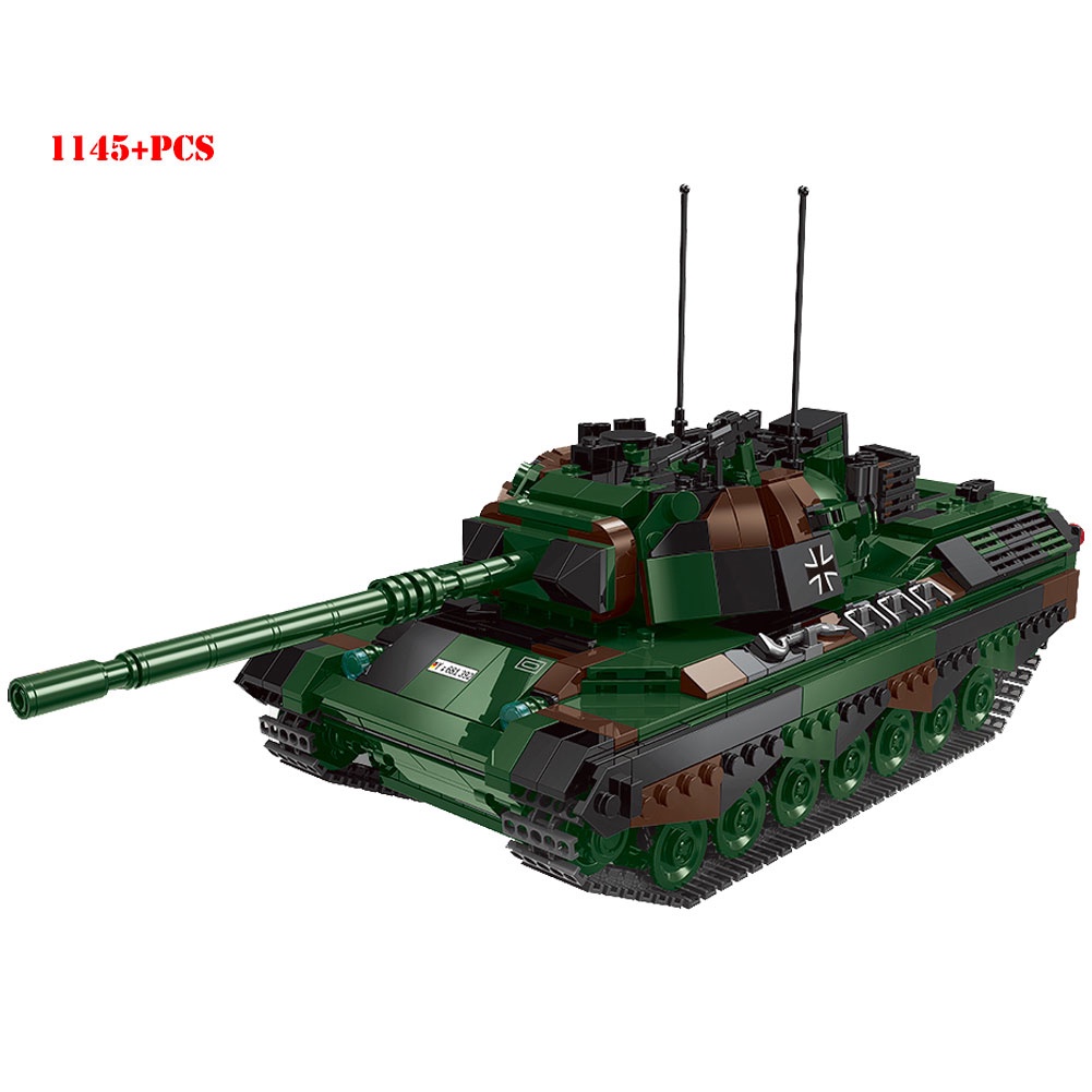 BZDA WW2 Military Tank Series Leopard 2A6 Main Battle Tank Building ...