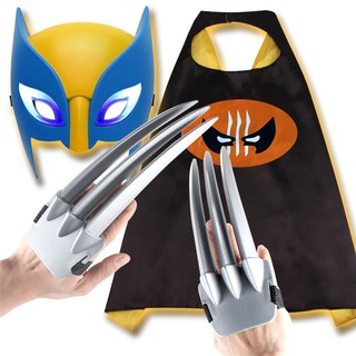 ฟิกเกอร์ Marvel Wolverine Mask Claws Cloak ของเล่นคอสเพลย์ สําหรับเด็ก