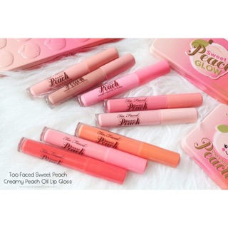 Sweet peach lip oil swatches