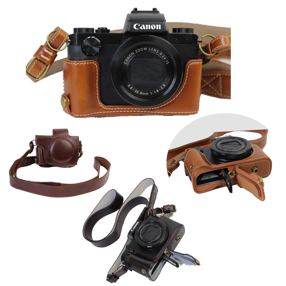 เคสกล้องNew Luxury Pu Leather Camera Case Bag For Canon Powershot G5X