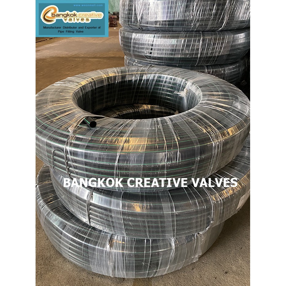 ท่อPE ท่อพีอี ท่อ LDPE แรงดัน 2.5-4 บาร์ ความยาว 100-200 เมตร คาดสีเขียวและคาดเหลือง งานเกษตร รูปที่ 3