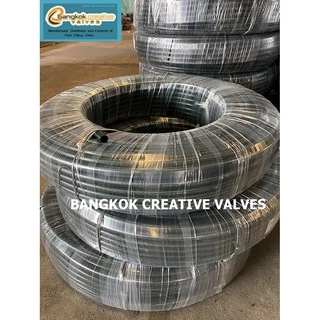 ท่อPE ท่อพีอี ท่อ LDPE แรงดัน 2.5-4 บาร์ ความยาว 100-200 เมตร คาดสีเขียวและคาดเหลือง งานเกษตร