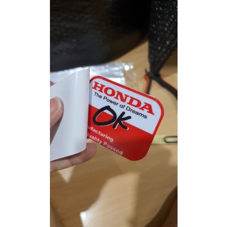 สติ๊กเกอร์ OK honda ตรวจสอบ QC