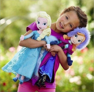 ตุ๊กตาของเล่น Disney Princess Frozen Fever Elsa And Anna 40 ซม . 50 ซม .