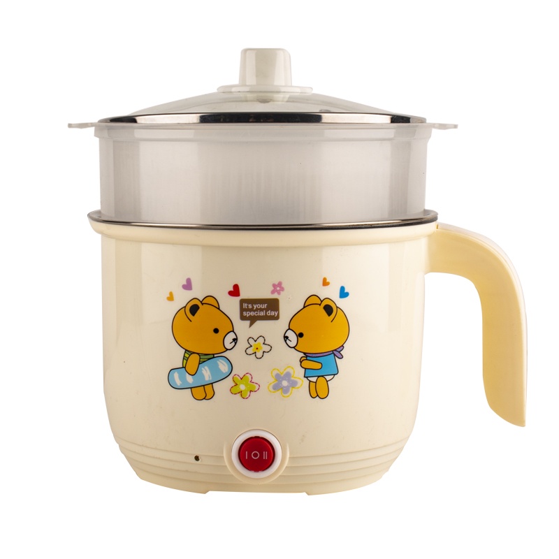 พร้อมส่ง หม้อไฟฟ้า1.8L กระทะไฟฟ้าเอนกประสงค์ 1.8 ลิตร อุ่น ตุ๋น ต้ม นึ่ง