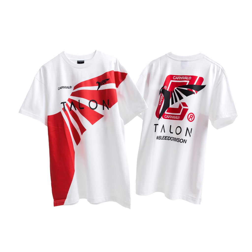 เสื้อ เสื้อยืด แขนสั้น แขนยาว CARNIVAL x Talon Esports FW20 Collection สีขาว สีแดง เสื้อเกม ROV ของใ