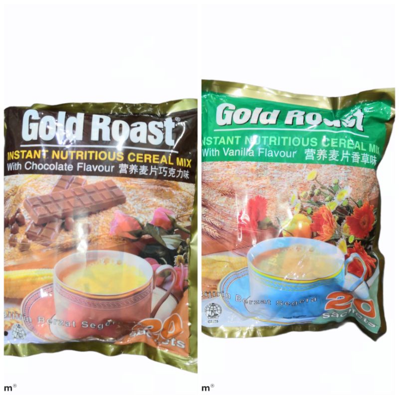🚩🚩พร้อมส่ง​Gold​Roastข้าวโอ๊ตรสวนิลาและรสช็อคโกแลตสินค้านำเข้าหอมอร่อย