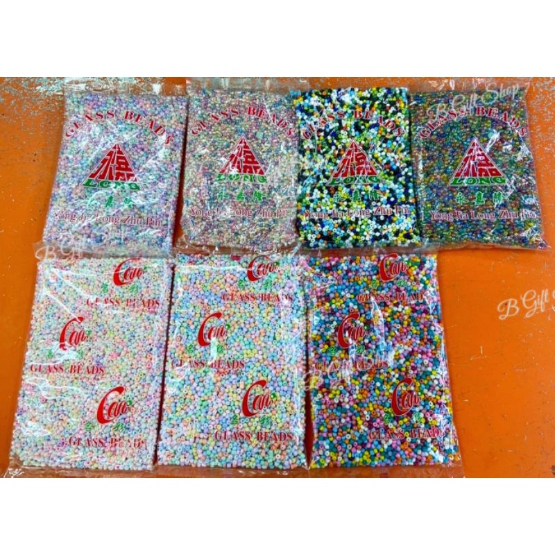 เม็ดทราย​ 1​ ลูกปัด​เม็ดทราย​ 3มิล/4มิล ถุงใหญ่​