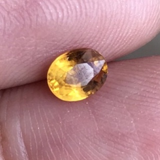 0.82Ct. พลอยบุษราคัม แอฟริกา Ravishing ColorGood Luster Natural Yellow Sapphire Africa