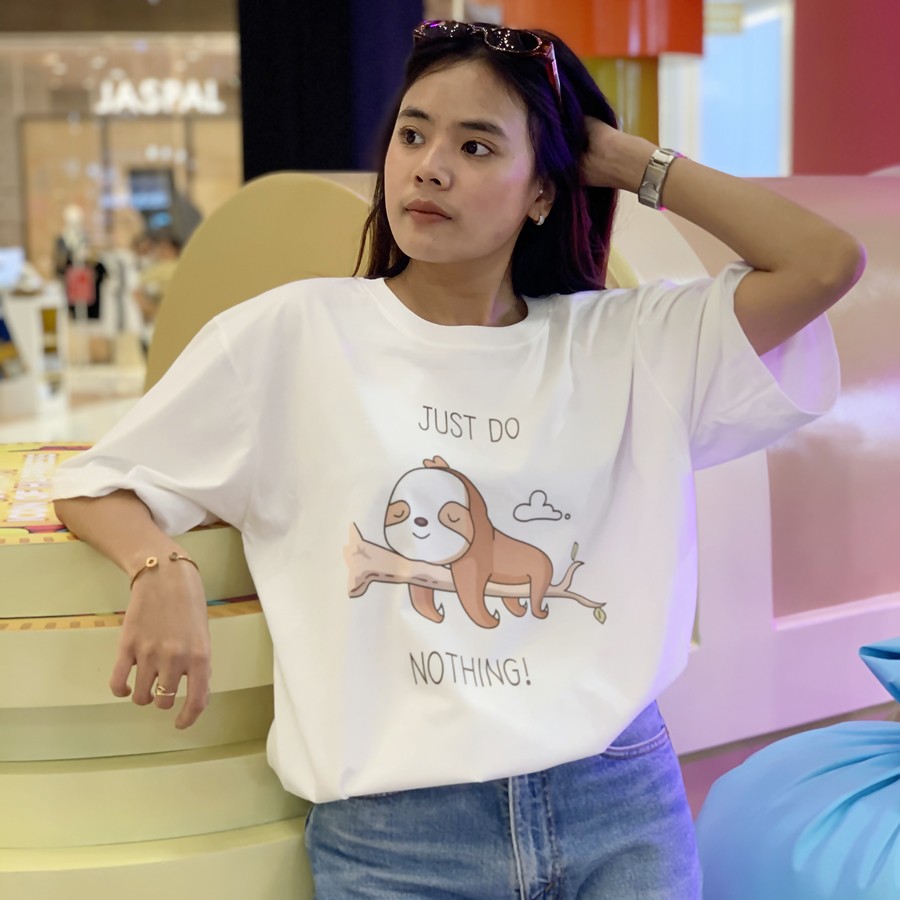 POOHPAND เสื้อยืดแฟชั่น เสื้อผููู้หญิง Oversize สไตล์เกาหลี สวมใส่สบาย พิมพ์ลายน่ารักๆ สล็อต JDN #5017