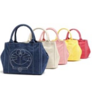 LULUGIFT Doraemon Canvas Fabric Zipper Ladies Handbag