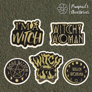 🇹🇭 พร้อมส่ง : เข็มกลัดเซ็ทสัญลักษณ์แม่มดสไตล์โกธิค | Witch Symbol Gothic Style Enamel Brooch Pin Set.