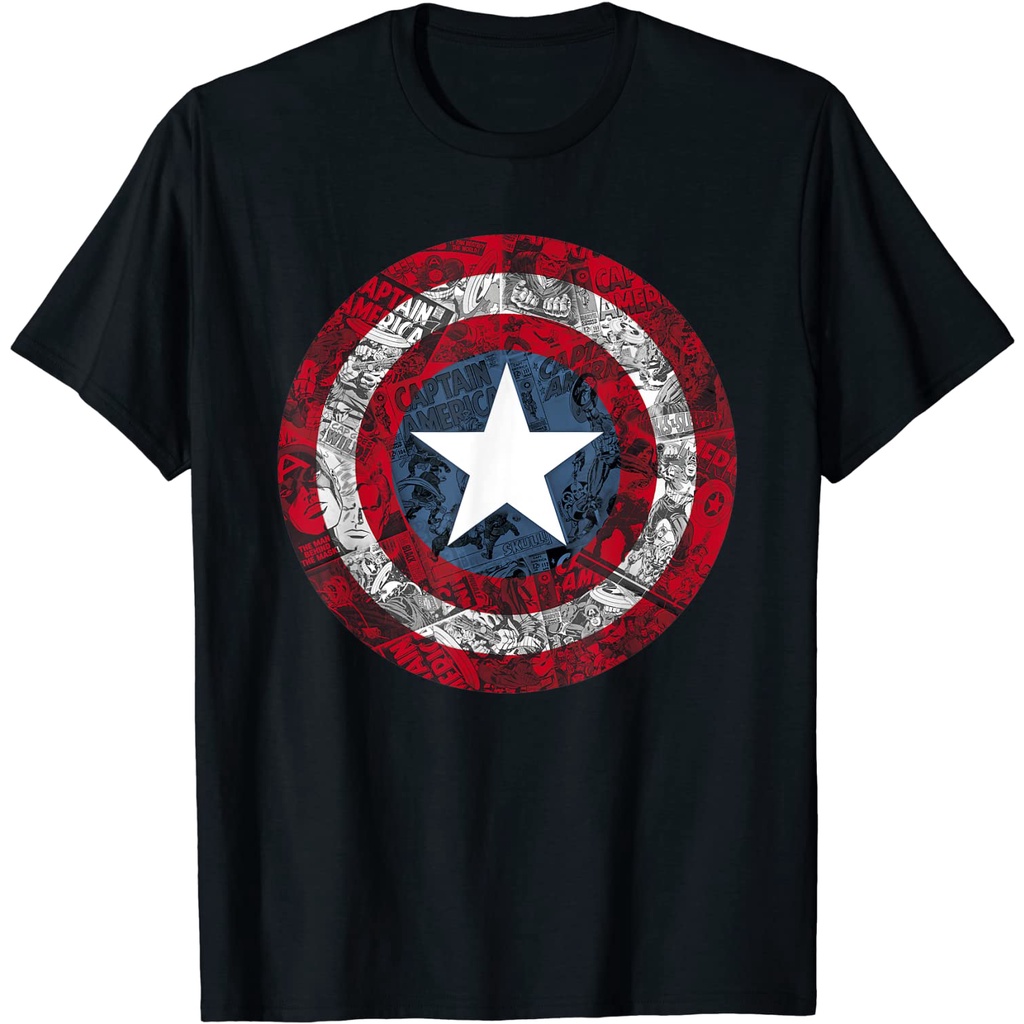 เสื้อยืด พิมพ์ลายการ์ตูน Marvel Captain America Avengers สําหรับผู้ใหญ่S-5XL