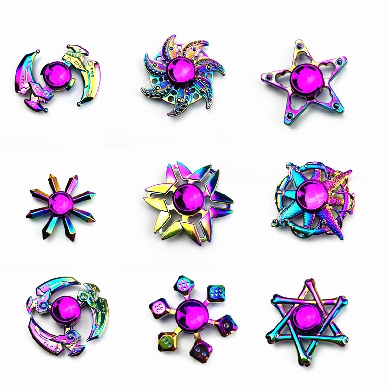 Fidget Spinner Fidget ของเล่น Fidget Rainbow Anti-stress Spinner EDC โลหะ Fidget Spinner Hand Spinne