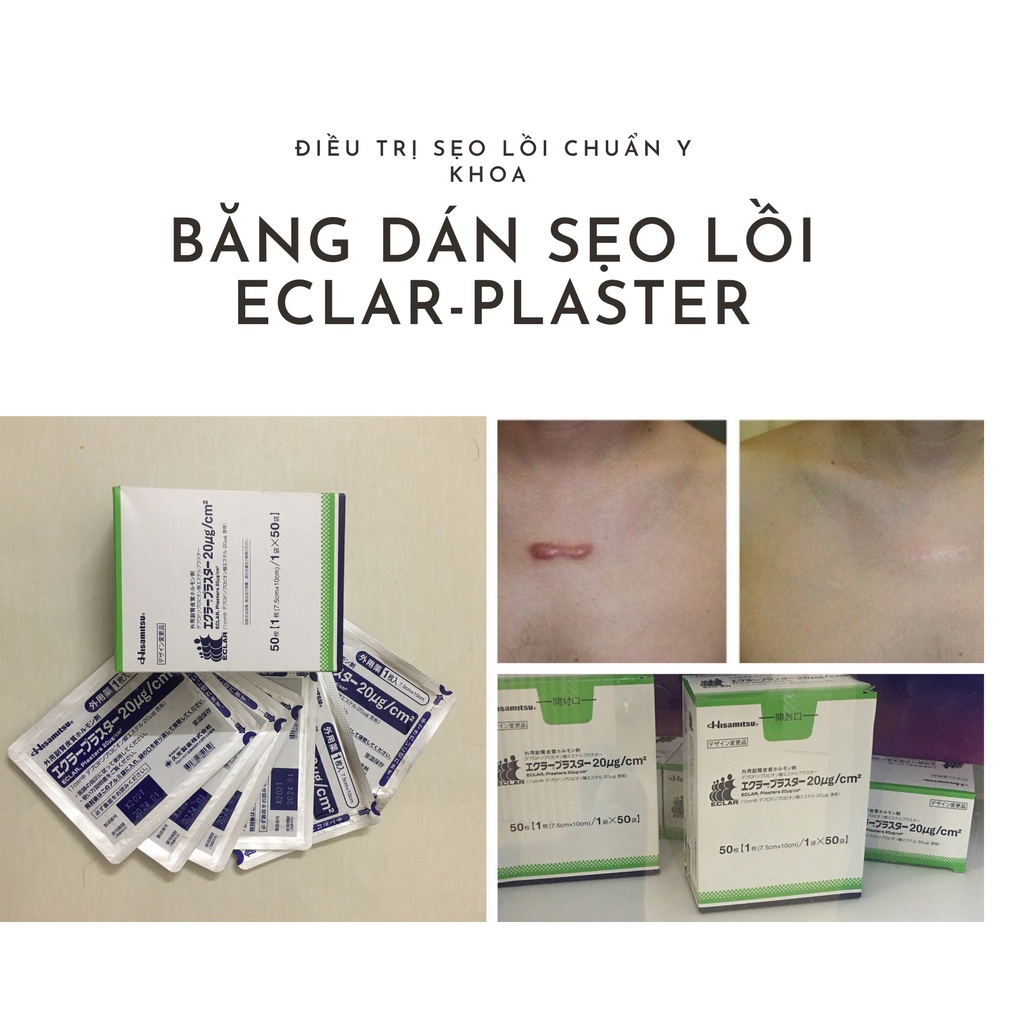 COMBO 3 ชิ้น ECLAR PLASTER แผ่นแปะกระชับแผลเป็นคีลอยด์ (HISAMITSU) JAPAN
