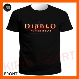 T-shirt  เสื้อยืด ผ้าฝ้าย 100% พิมพ์ลายเกมเมอร์ Combed 30s Dtf Diablo Immortal สีดํา สําหรับผู้ชาย และผู้หญิงS-5XL