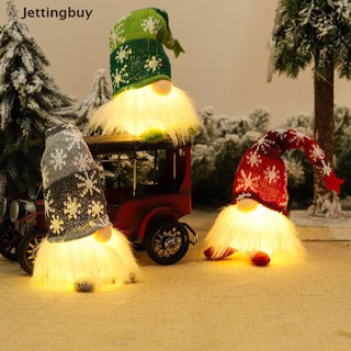 [Jettingbuy] ตุ๊กตาเอลฟ์ มีไฟ LED เรืองแสง ไร้หน้า ของขวัญวันคริสต์มาส สําหรับเด็ก