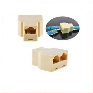 หัวต่อแยกสายแลน ออกเป็น 2 เส้น(เล่นทีละเส้น) RJ45 Splitter 1 to 2 Way LAN Network Ethernet Adapter