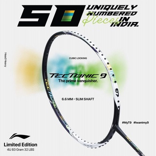 Li Ning ไม้แบดมินตัน Tectonic 9 คาร์บอน ระดับไฮเอนด์ แบบมืออาชีพ