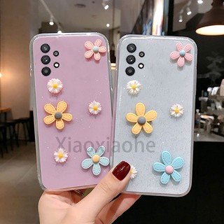 เคสโทรศัพท์มือถือ ชนิดซิลิโคน TPU แบบนิ่ม ลายดอกไม้ สำหรับ Samsung Galaxy A52S A52 A72 A32 4G 5G A12 S21 S21+ S21Ultra S20 FE Note20