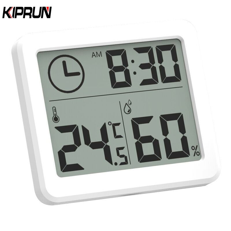 Kiprun เครื่องวัดอุณหภูมิความชื้น ดิจิทัล หน้าจอ LCD อิเล็กทรอนิกส์ พร้อมรูแขวน