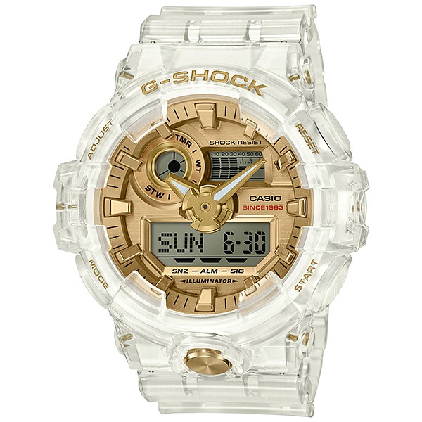 นาฬิกา Casio G-Shock 35th Anniversary Limited GLACIER GOLD 5rd series รุ่น GA-735E-7A, GA-735E-7 ของแท้ รับประกัน1ปี