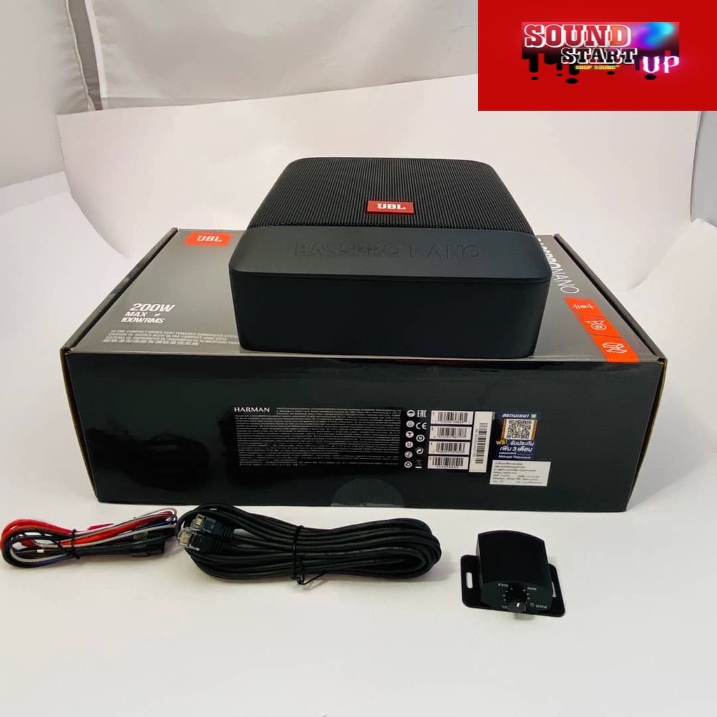 JBL BassPro Nano Subbox Subwoofer ซับบ๊อก 6x8 นิ้ว +พร้อมรีโมทบูสเบส กำลังขับ 200watts JBLรุ่น BassP