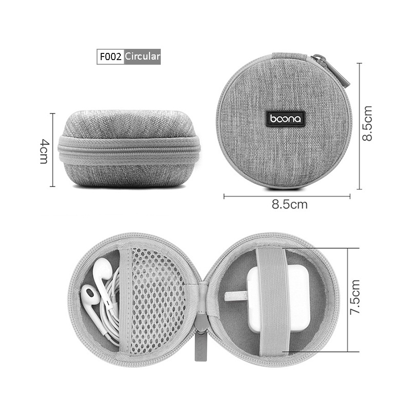 กระเป๋าเคส EVA แบบแข็ง ขนาดเล็ก สําหรับจัดเก็บสายข้อมูล สายชาร์จ กุญแจ อุปกรณ์อิเล็กทรอนิกส์ - รูปที่ 2