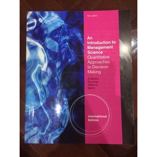 (หนังสือมือสอง MBA) An Introduction to Management Science: Quantitative Approaches to Decision Making 13ED (P)