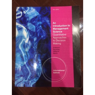 (หนังสือมือสอง MBA) An Introduction to Management Science: Quantitative Approaches to Decision Making 13ED (P)