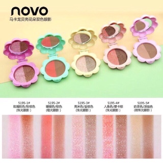 SALE No.5195 Novo Love Duo 2 Color Eye Shadow อายแชโดว์สองสีในตลับเดียว ปริมาณ 5.5 g.