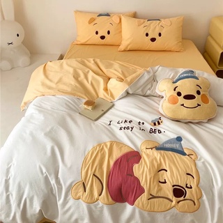 🔥เก็บโค้ดหน้าร้าน🔥[PRE-ORDER] ชุดเครื่องนอน Winnie the Pooh - I Like To Stay In Bed 📍แถมตุ๊กตา | #0848